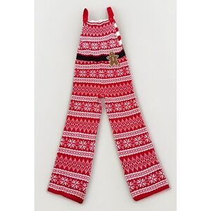 Ugly Holiday Sweater Theme Overalls, Born Famous, Size M, Festive Fun Party